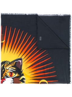 Gucci платок с принтом Angry Cat