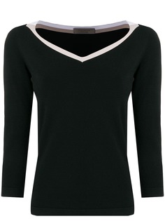 D.Exterior пуловер с V-образным вырезом