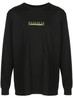 Supreme футболка с длинными рукавами и логотипом