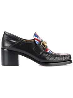 Gucci лоферы Union Jack на каблуке