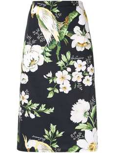 Carolina Herrera юбка-карандаш с цветочным узором