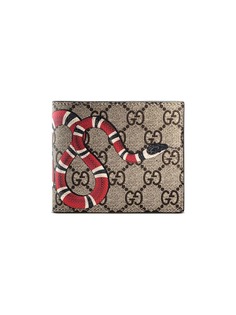 Gucci кошелек с принтом Kingsnake и узором GG Supreme