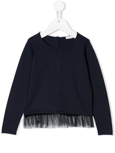 Il Gufo джемпер со вставкой из тюля