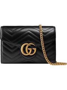 Gucci стеганая мини-сумка GG Marmont