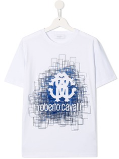 Roberto Cavalli Junior футболка с геометрическим принтом