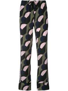 Être Cécile брюки в полоску с геометрическим логотипом