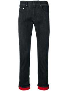 Neil Barrett джинсы с контрастными подворотами