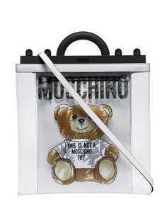 Moschino прозрачная сумка-тоут с принтом Teddy
