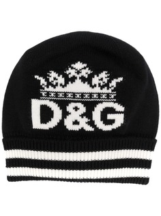 Dolce & Gabbana трикотажная шапка бини с логотипом