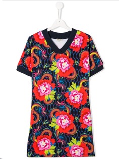 Kenzo Kids платье-футболка с цветочным принтом