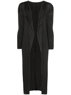 Pleats Please By Issey Miyake пальто без застежки со складками