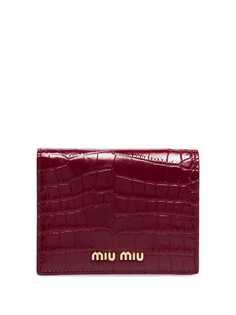 Miu Miu кошелек с тиснением под крокодиловую кожу и металлическим логотипом
