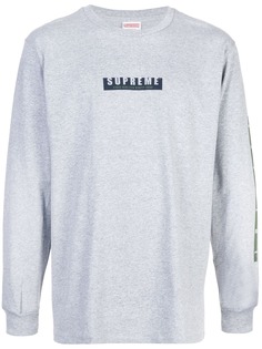 Supreme футболка с длинными рукавами и логотипом