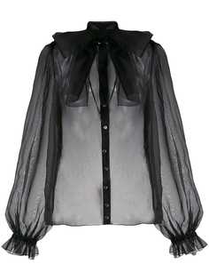 Dolce & Gabbana прозрачная блузка с бантом