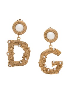 Dolce & Gabbana декорированные серьги D&G