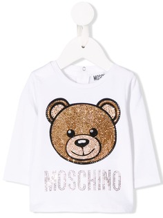 Moschino Kids топ с принтом Teddy Bear