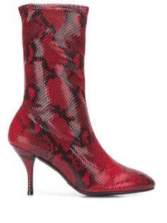 Stuart Weitzman сапоги с тиснением под кожу змеи