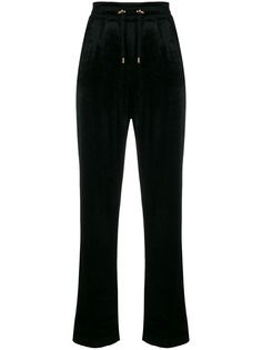 Balmain велюровые брюки прямого кроя