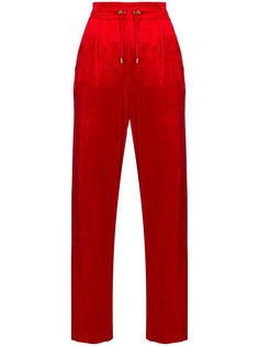 Balmain велюровые брюки прямого кроя