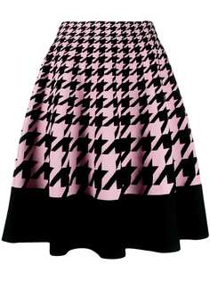 Alexander McQueen трикотажная юбка в ломаную клетку