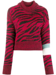 Brognano roll-neck zebra print sweater