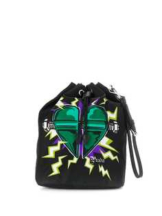 Prada printed bucket bag
