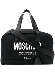 Moschino дорожная сумка с логотипом