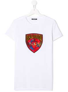 Balmain Kids футболка с логотипом из пайеток