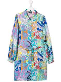 Young Versace платье-рубашка с цветочным принтом