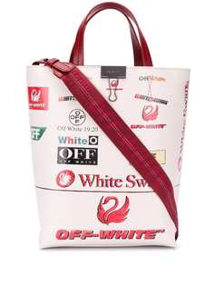 Off-White сумка-тоут с принтом Swans