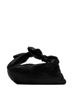 Simone Rocha Black Baby Wrap satin shoulder bag