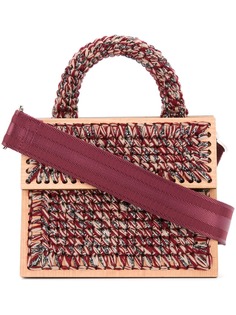 0711 сумка-тоут с плетенными вставками Antonina Copacabana