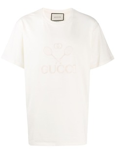 Gucci футболка оверсайз с вышивкой Gucci Tennis