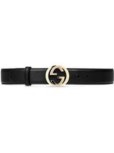 Gucci ремень с пряжкой Interlocking G
