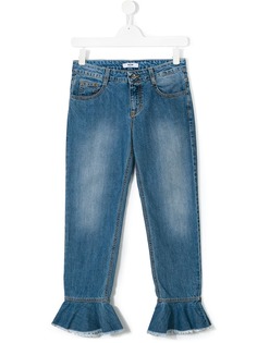 Msgm Kids расклешенные джинсы с оборками