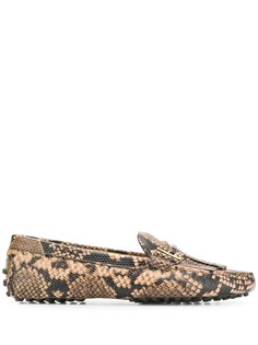 Tods лоферы с тиснением под змеиную кожу Tod’S