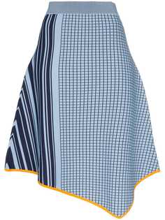 i-am-chen IM CHEN KNIT SKRT ASYM HEM GRPHC ALOVR S