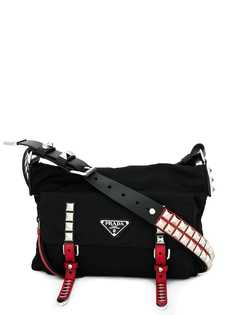 Prada studded shoulder bag