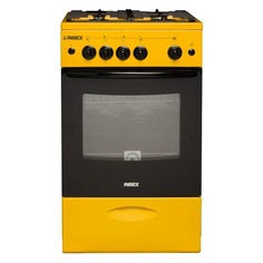 Газовая плита REEX CG-54997, газовая духовка, желтый