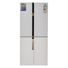 Холодильник REEX RF-SBS 18143 DNF, трехкамерный, белое стекло