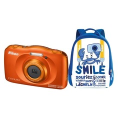 Цифровой фотоаппарат NIKON CoolPix W150, оранжевый, рюкзак