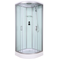 Душевая кабина Berg T07 80x80 стекло прозрачное профиль матовый Хром Luxus