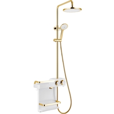 Душевая система GL-SF1701GLW-S с термостатом Золото Gllon