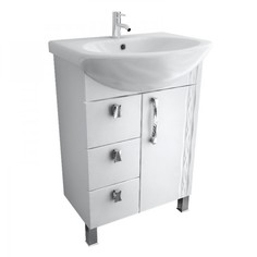 Тумба белая Кристи 55 с ящиками Белая R Triton