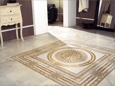 Керамическая плитка 5008 Roseton Ivory Rodas IV 100х100 панно Porcelanite Dos