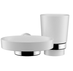 Стакан для зубных щеток с мыльницей Fixsen