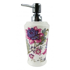 Дозатор жидкого мыла Rozy A135-D2-1 Белый Хром Рисунок Fixsen