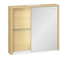 Зеркальный шкаф Unica 80 с подсветкой Белый/дуб Гальяно Edelform