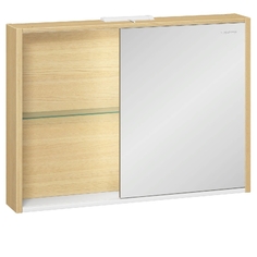 Зеркальный шкаф Unica 100 с подсветкой Белый/дуб Гальяно Edelform