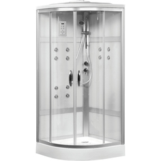 Душевая кабина Joy 90x90 W85C-292-090MTA с гидромассажем профиль Хром матовый стекло прозрачное AM PM